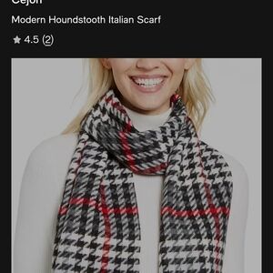 Cejon Black and Red Houndstooth Scarf